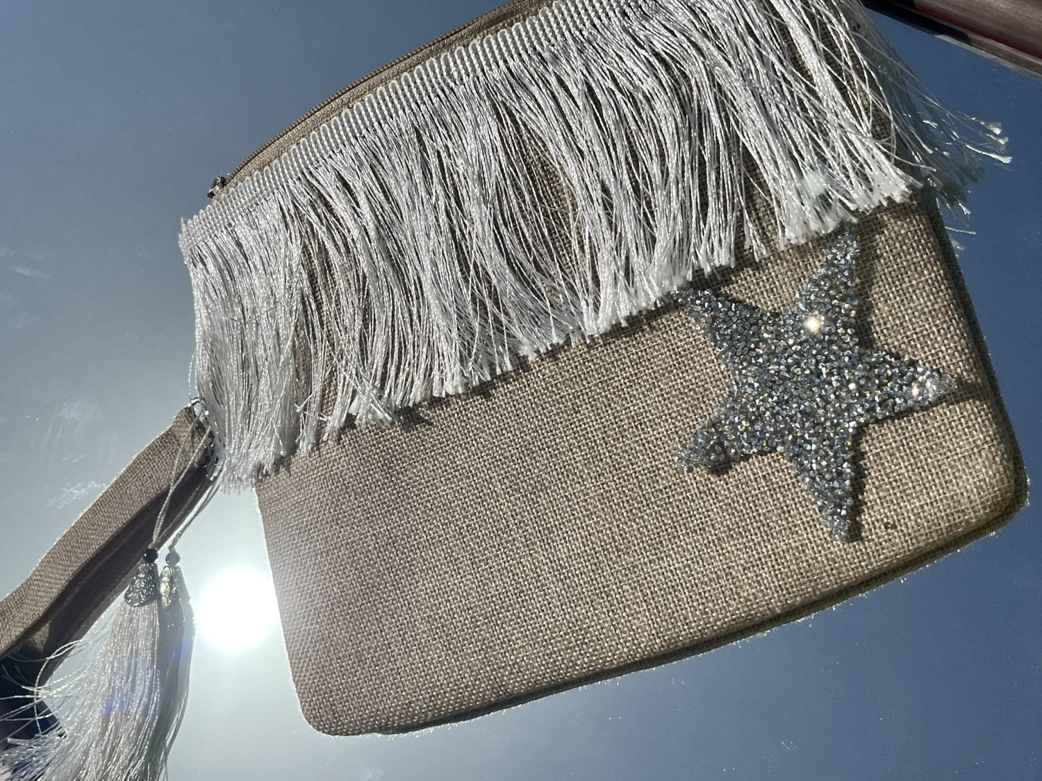 Starry silver Clutch
