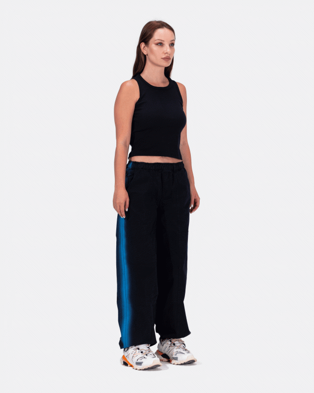 PARACHUTE PANTS - BLACK BLUE