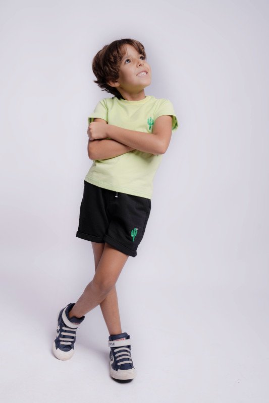 Drawstring Black Shorts