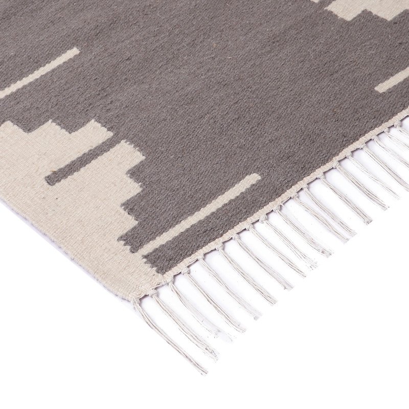 Sahara Kilim rug grey white