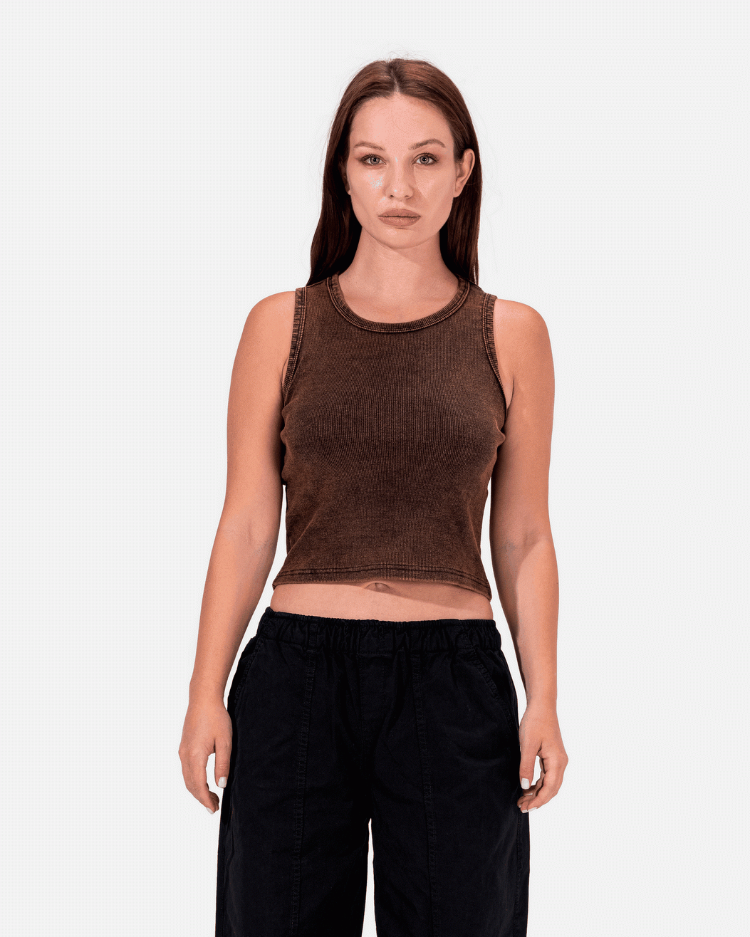 WASHED BROWN - BASICE TOPS