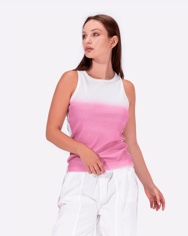 WHITE PINK - BASICE TOPS