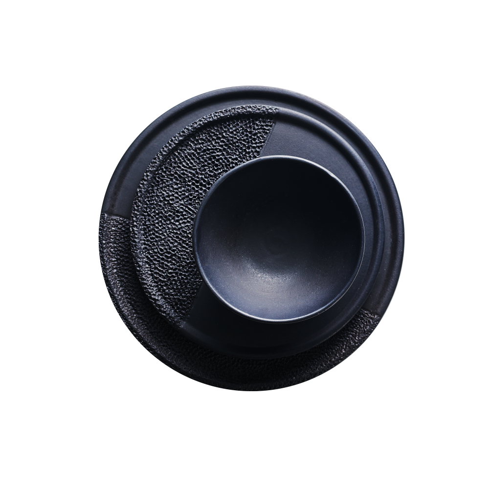 Ashes Set Black Half Hammered