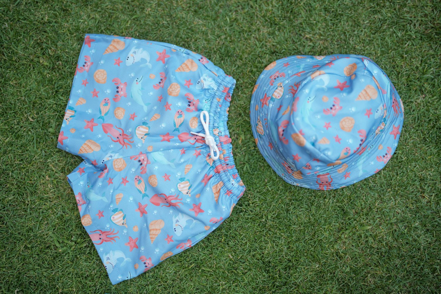 Blue swim Bucket Hat
